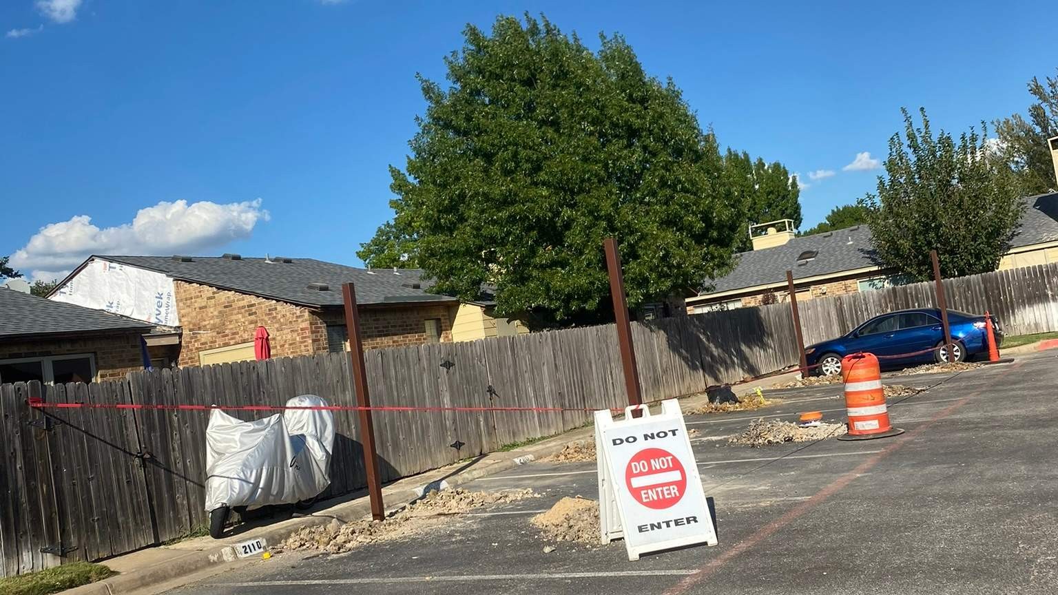Before: Empty Driveway Space – Cottage Oak Lane, Colleyville, TX