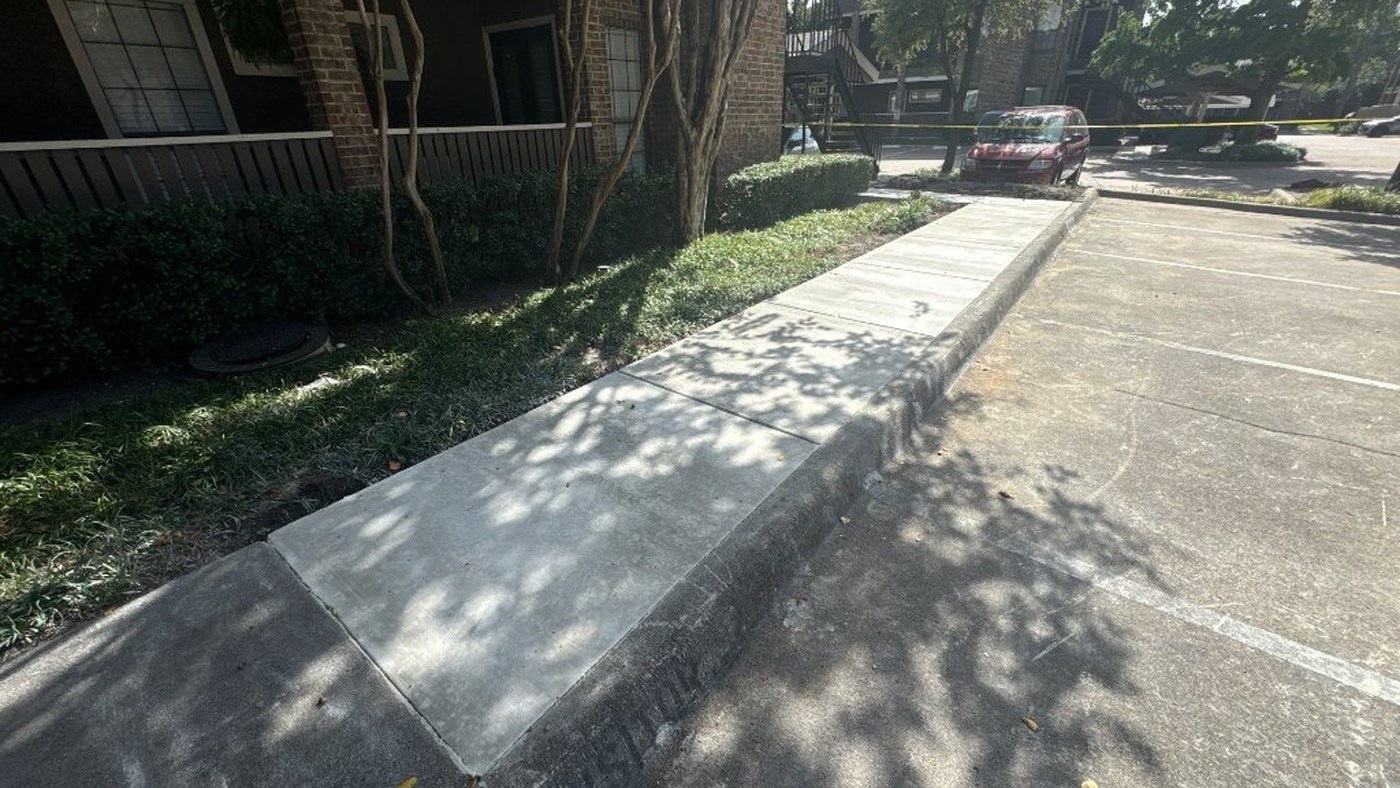 After: New Code-Compliant Sidewalk – Frankford Rd, Dallas TX