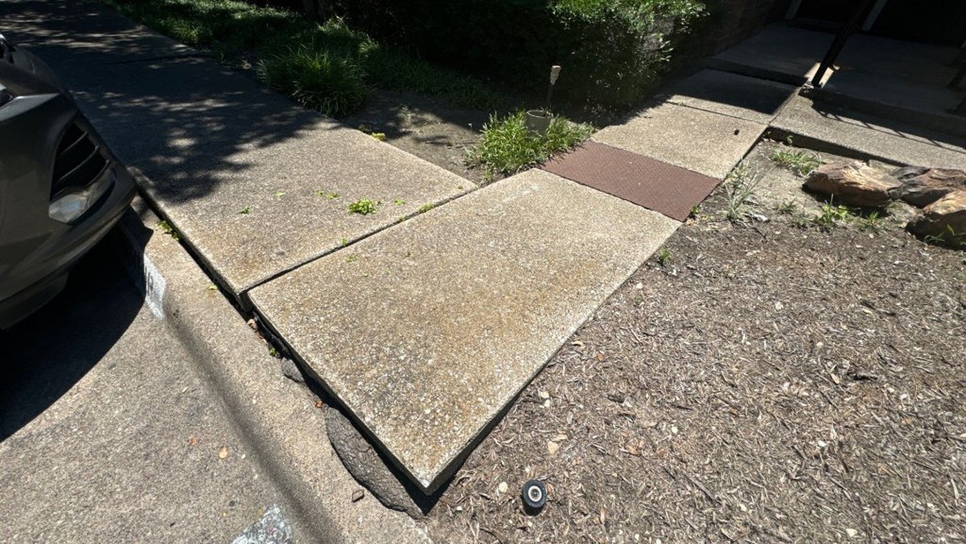 Before: Concrete Trip Hazard – Frankford Rd, Dallas TX