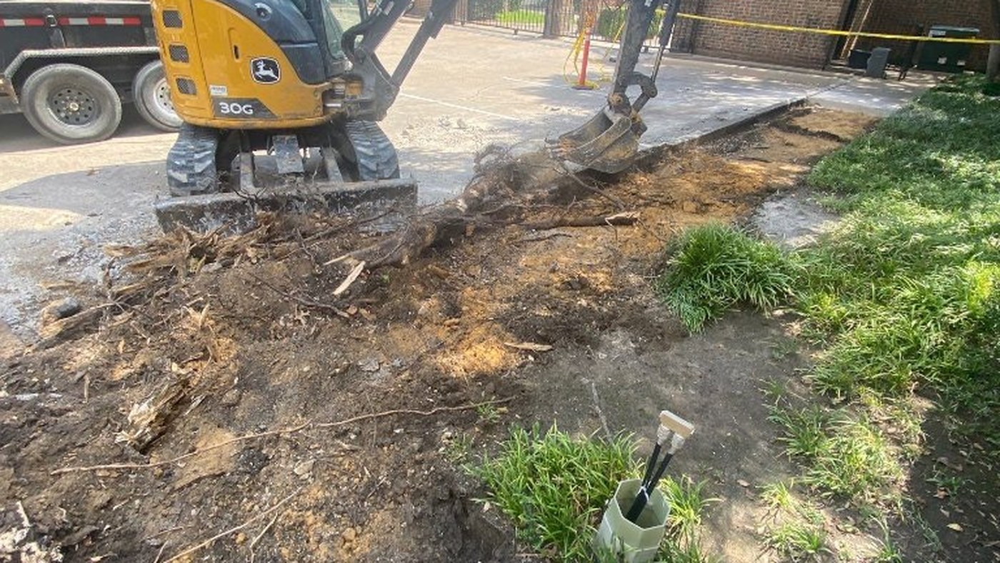 During: Sub-Base Excavated & Graded – Frankford Rd, Dallas TX