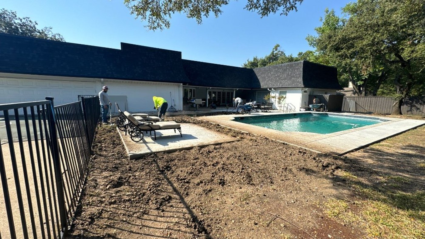 Before: Bare Yard Prep for Synthetic Turf – Gateridge, Dallas