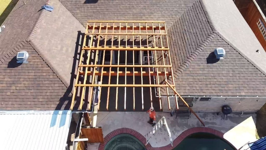During: Roof tear-off – DFW Residence