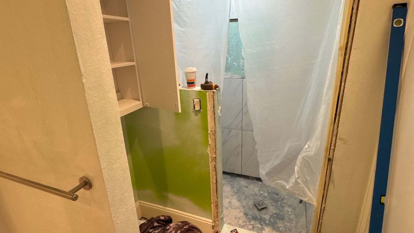 During: Bathroom Demolition – Royal Ln, Dallas, TX